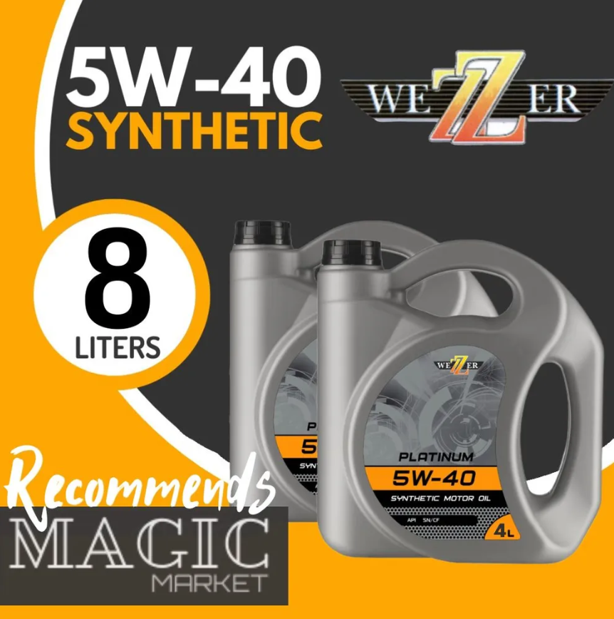 

Моторное масло WEZZER 5w-40, синтетическое, 8 литров, Platinum