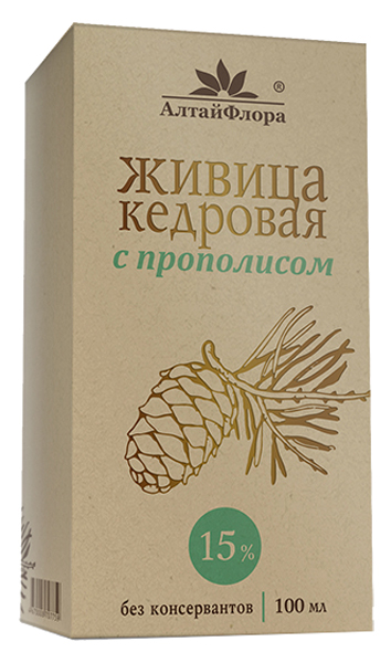 

Живица кедровая с прополисом 100 мл, Живица кедровая с прополисом