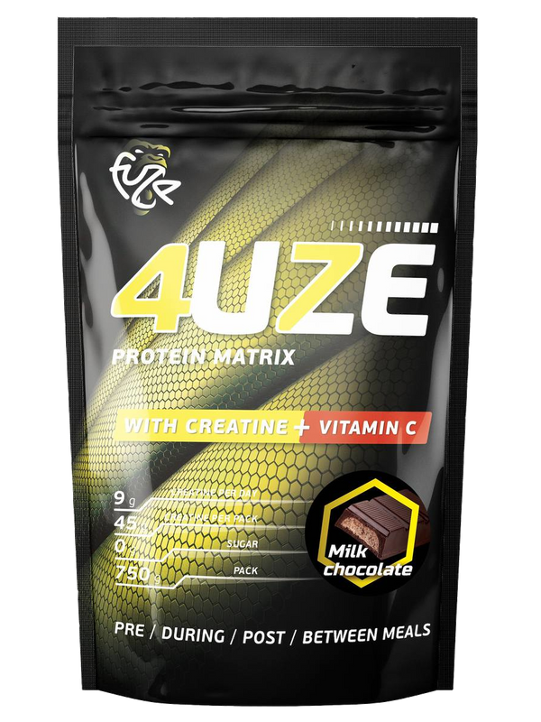 Протеин 4uze Protein + Creatine, 750 г, milk chocolate