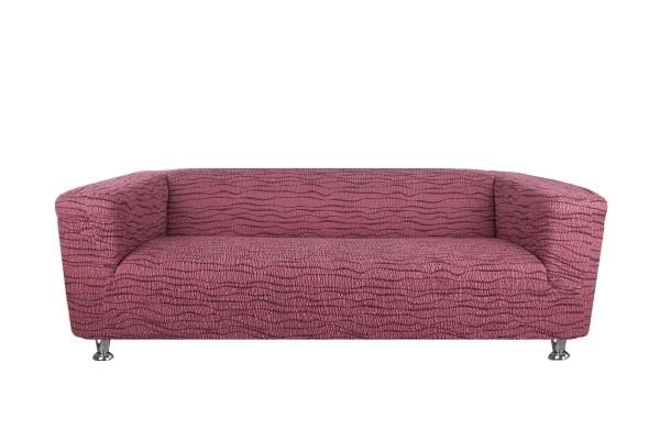 фото Чехол на 3-ех местный диван тела ракушка ридже бордовый еврочехол