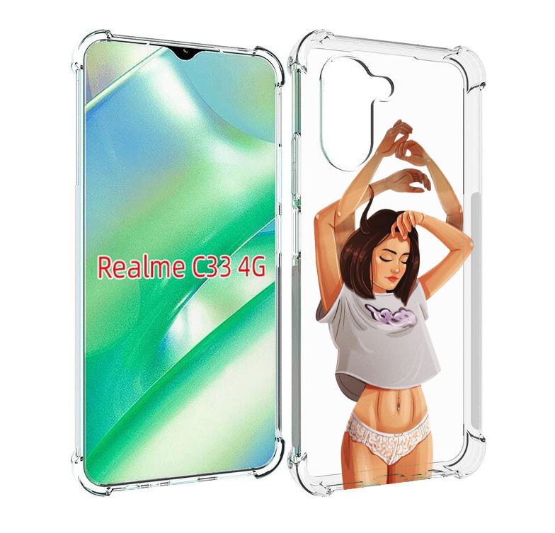 

Чехол MyPads много-рук женский для Realme C33 4G, Прозрачный, Tocco