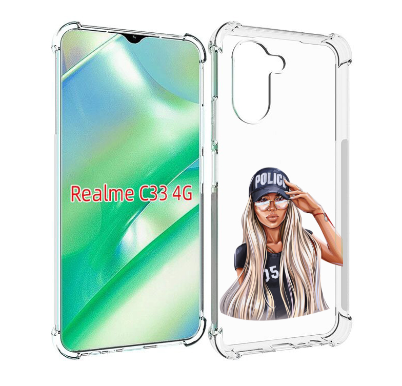 

Чехол MyPads модная-девушка-арт женский для Realme C33 4G, Прозрачный, Tocco