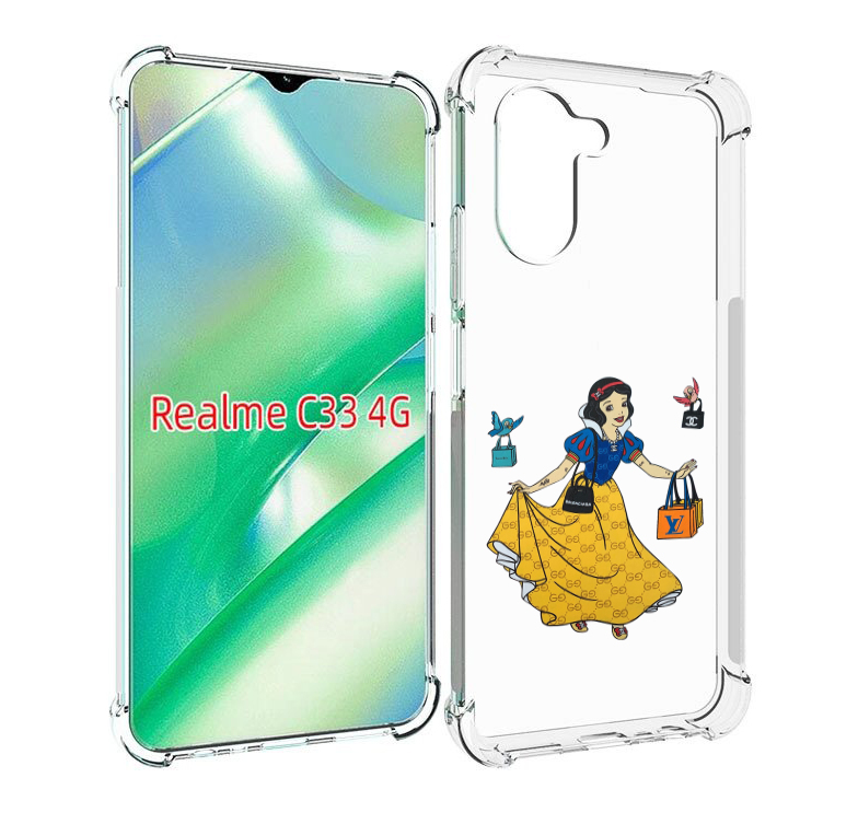 

Чехол MyPads модная-принцесса женский для Realme C33 4G, Прозрачный, Tocco
