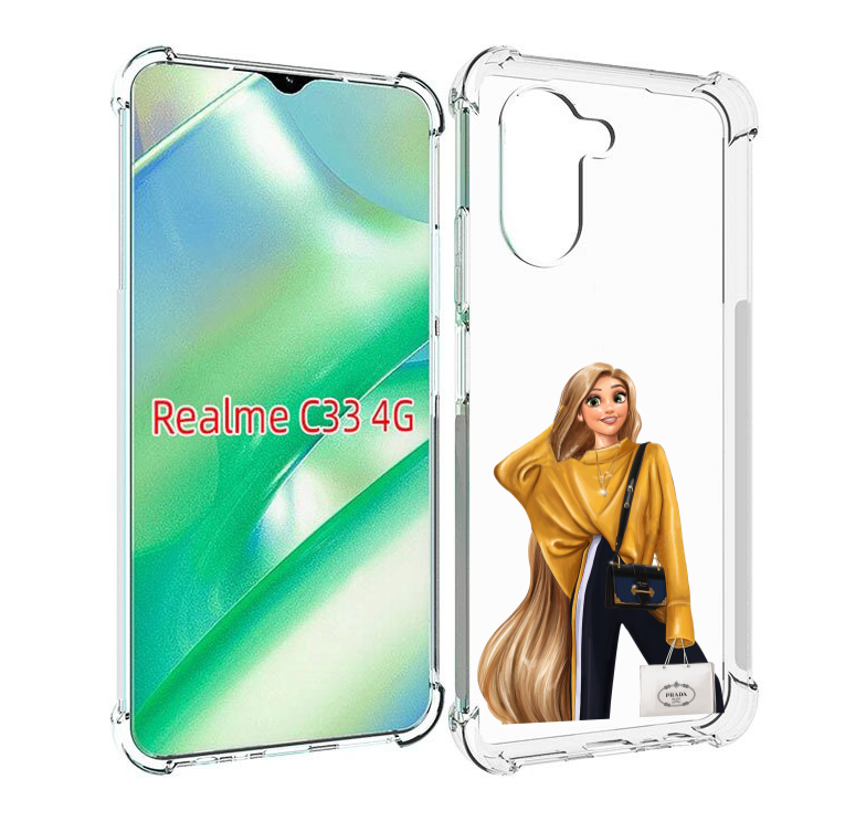 

Чехол MyPads модная-рапунсель женский для Realme C33 4G, Прозрачный, Tocco