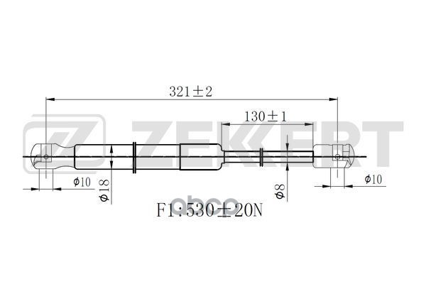 Пружина Газовая Багажника Peugeot 408 10- Zekkert арт. GF2504