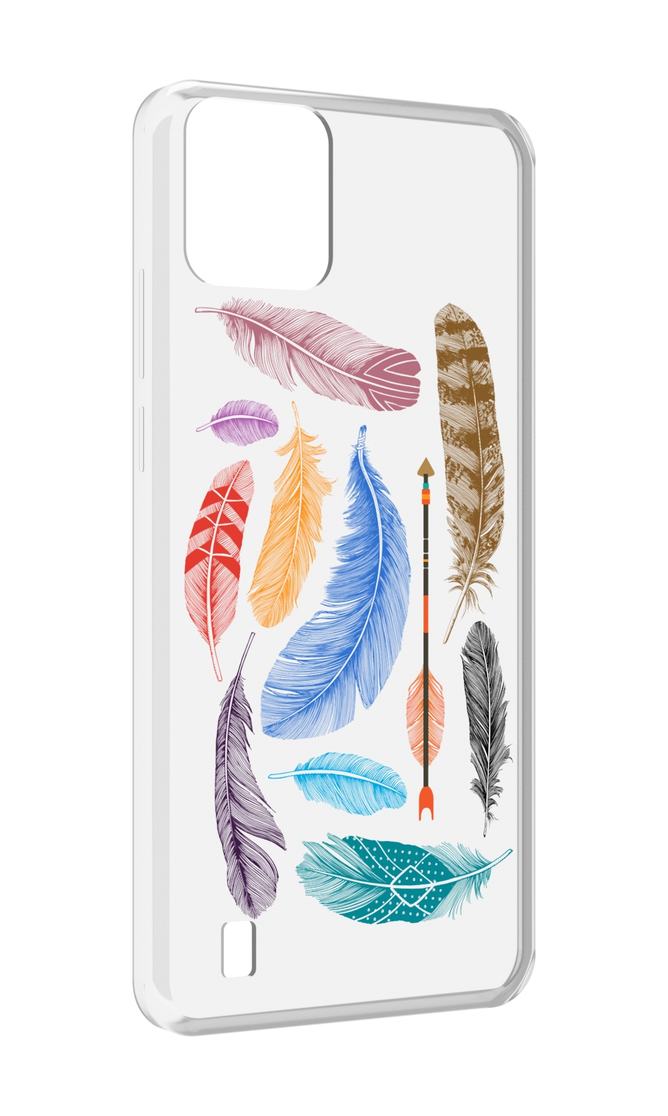 

Чехол MyPads разноцветные перья для Blackview A55, Прозрачный, Tocco