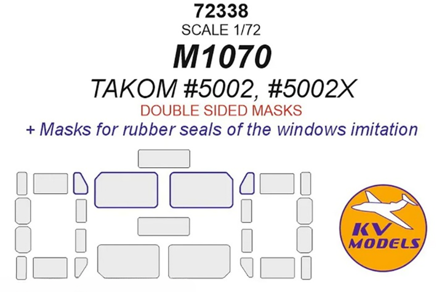 72338KV Окрасочная маска U.S. M1070 M1000 w D9R TAKOM 5002