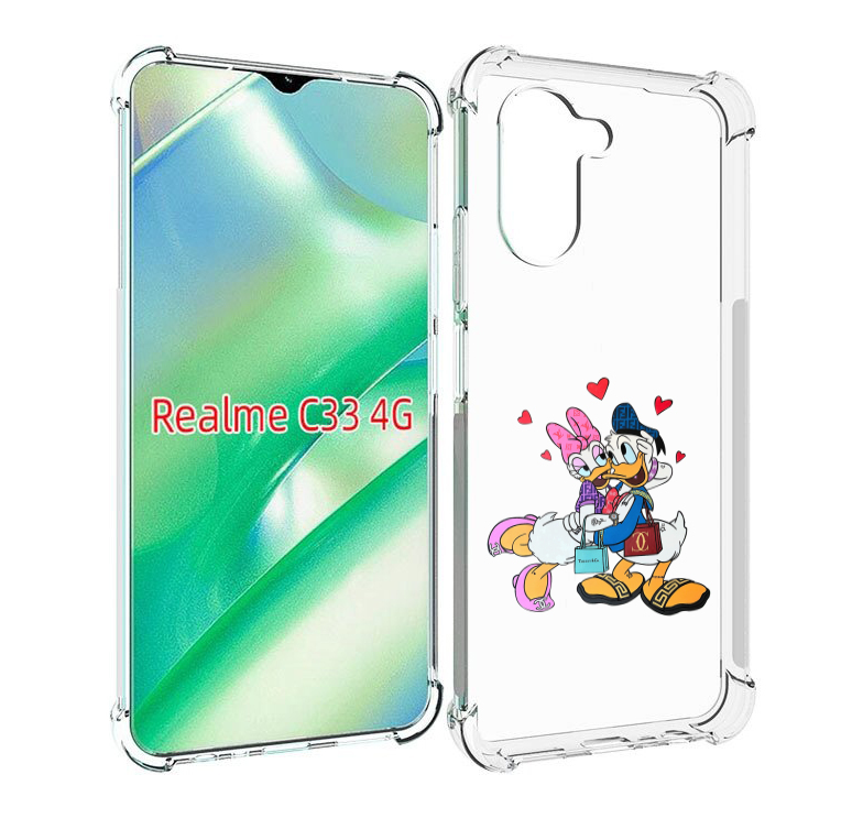 

Чехол MyPads модные-влюбленные-утки для Realme C33 4G, Прозрачный, Tocco