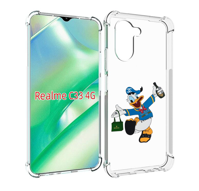 

Чехол MyPads модный-дональд-дак для Realme C33 4G, Прозрачный, Tocco