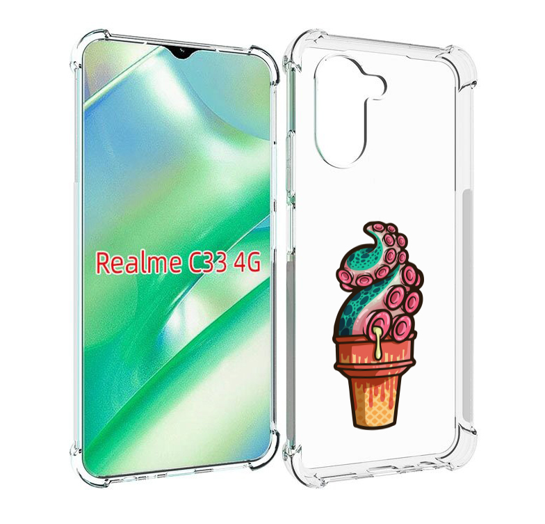 

Чехол MyPads мороженное для Realme C33 4G, Прозрачный, Tocco