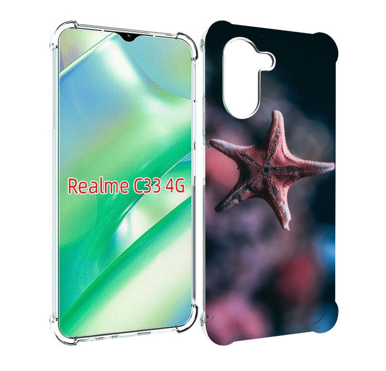

Чехол MyPads морская-звезда---starfish для Realme C33 4G, Прозрачный, Tocco