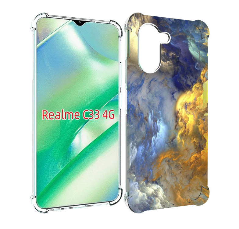 

Чехол MyPads мраморное небо для Realme C33 4G, Прозрачный, Tocco