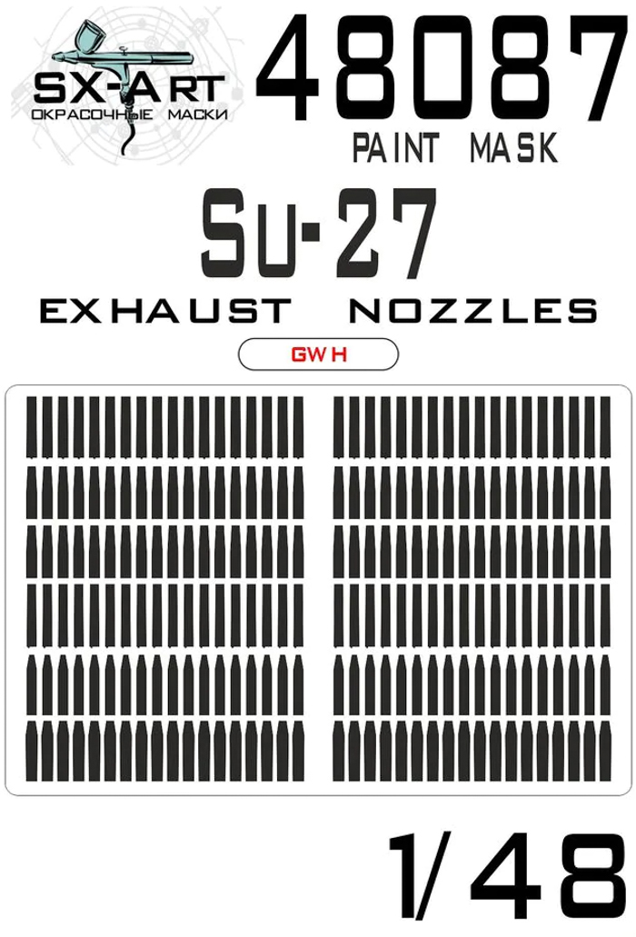 48087SX Окрасочная маска Су-27 выхлопные сопла GWH