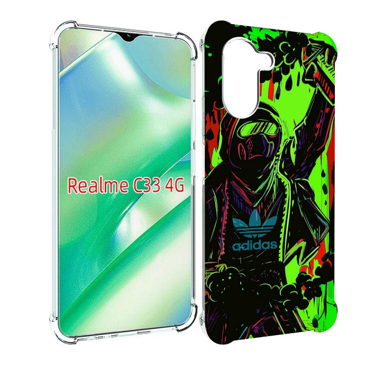 

Чехол MyPads мужчина в красках адидас для Realme C33 4G, Прозрачный, Tocco