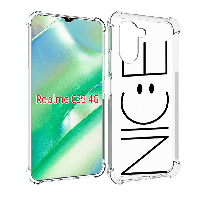 

Чехол MyPads найс-надпись для Realme C33 4G, Прозрачный, Tocco