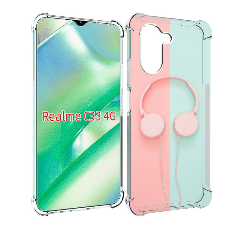 

Чехол MyPads наушники-минимализм для Realme C33 4G, Прозрачный, Tocco