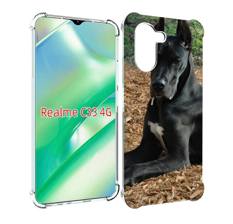 

Чехол MyPads немецкии дог для Realme C33 4G, Прозрачный, Tocco