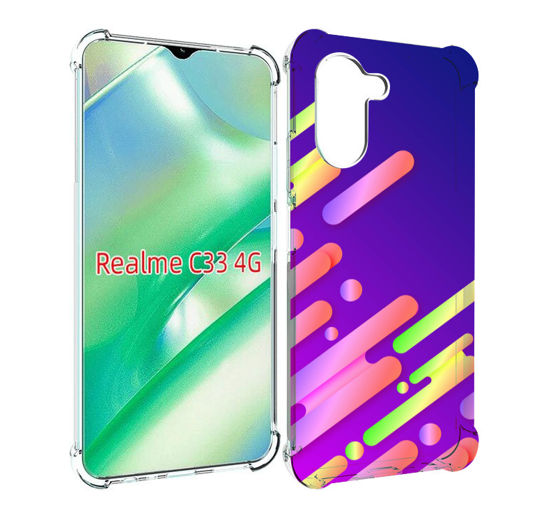 

Чехол MyPads неоновый-фон для Realme C33 4G, Прозрачный, Tocco