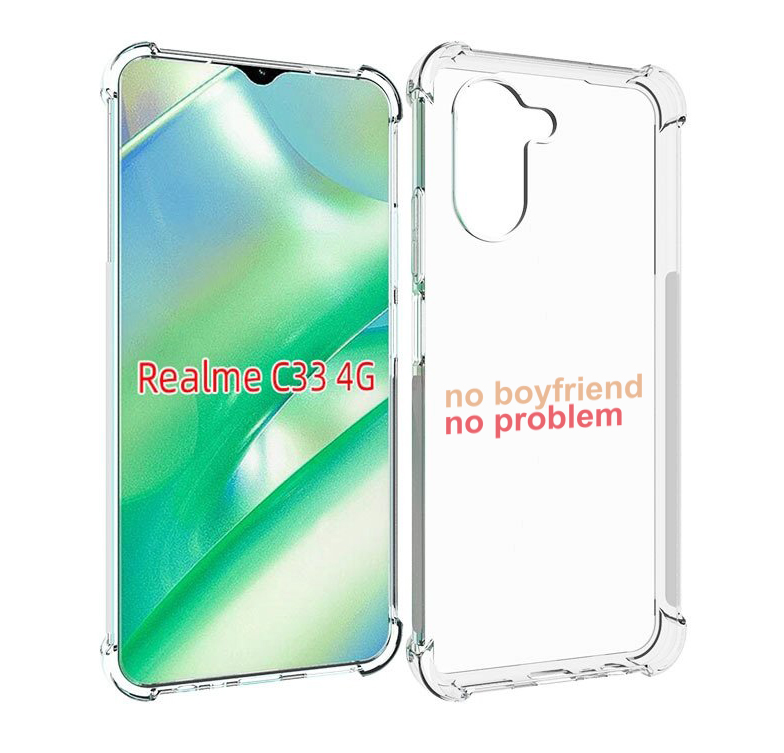 

Чехол MyPads нет-парня-нет-проблем для Realme C33 4G, Прозрачный, Tocco