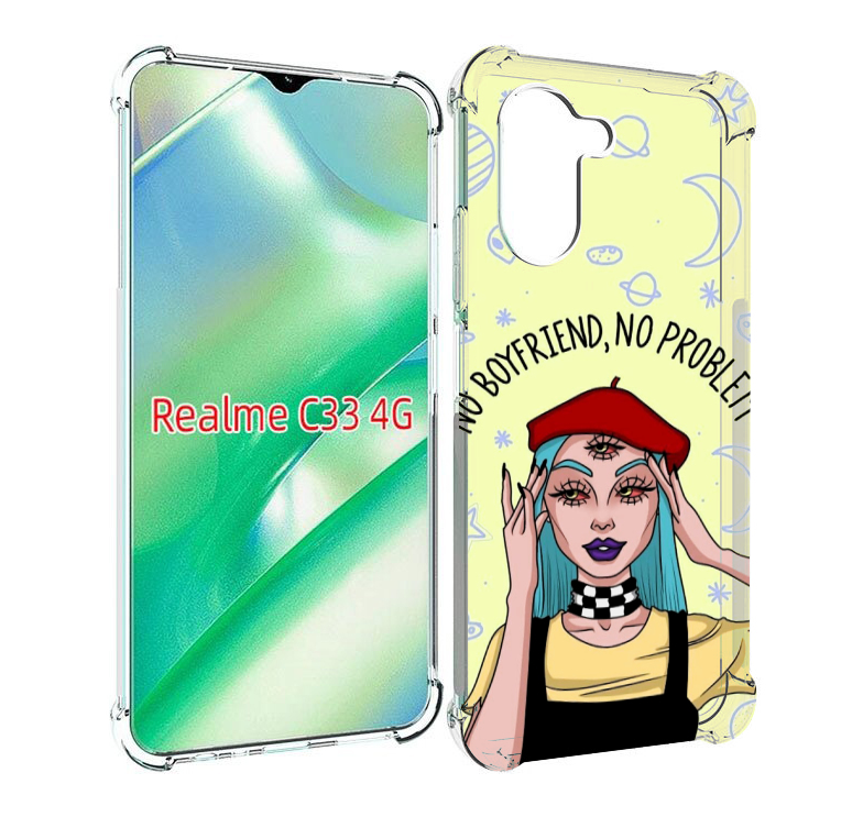 

Чехол MyPads нет-проблем-нет-мужчин женский для Realme C33 4G, Прозрачный, Tocco