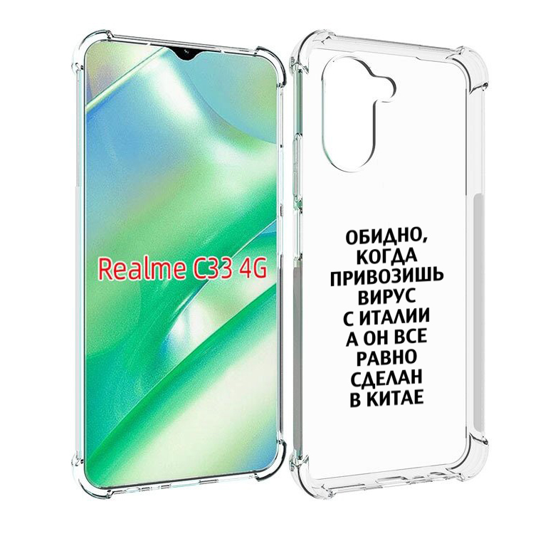 

Чехол MyPads обидно-да для Realme C33 4G, Прозрачный, Tocco