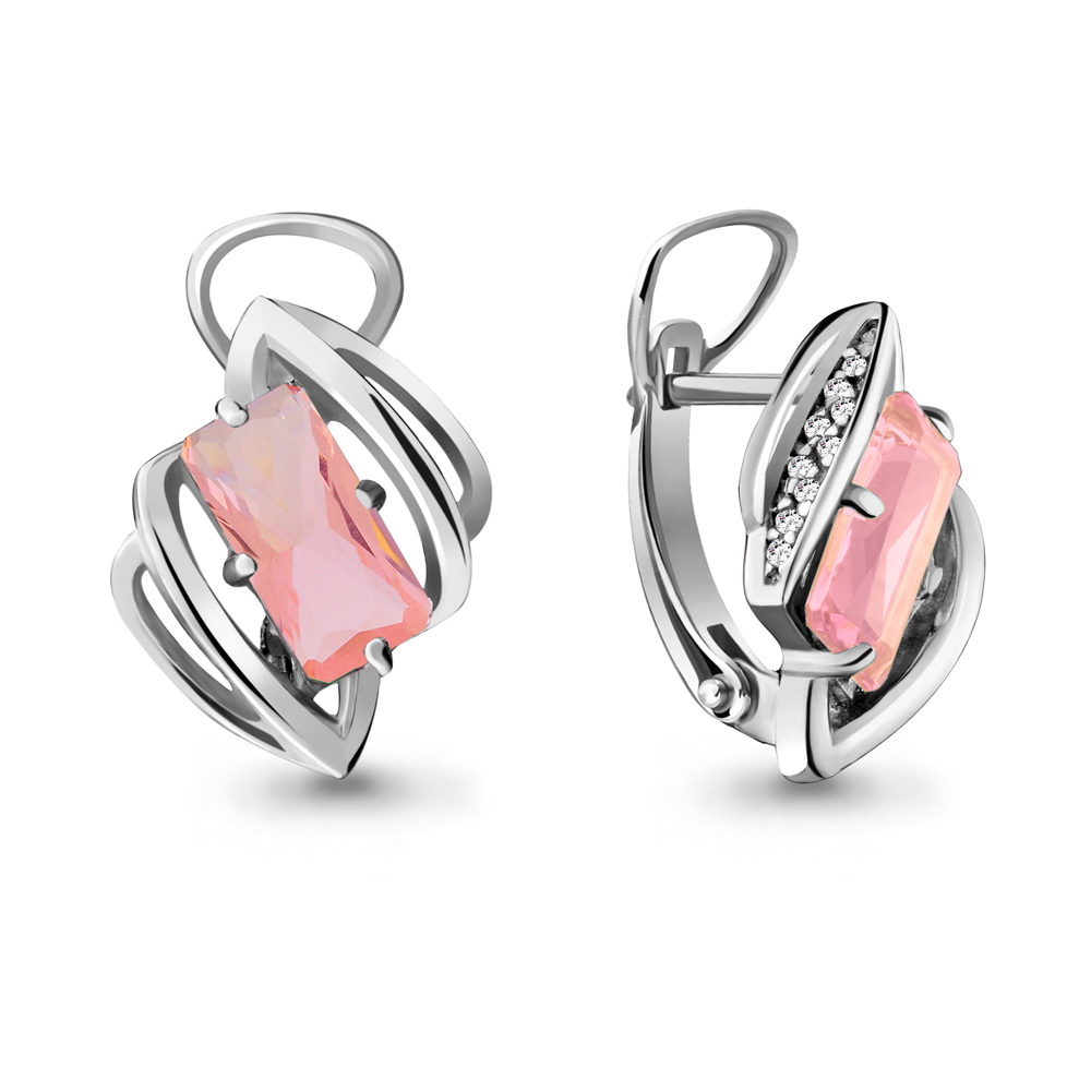 

Серьги из серебра с фианитом Aquamarine 4479790А_925_р, 4479790А_925_р