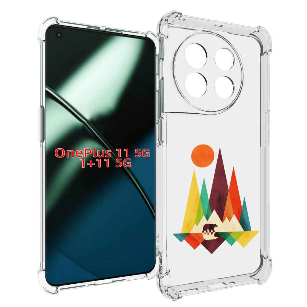 

Чехол MyPads нарисованные горы с медведем для OnePlus 11, Прозрачный, Tocco