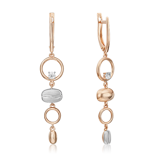 

Серьги подвески из красного золота с топазом PLATINA jewelry 02-4926-01-201-1111, 02-4926-01-201-1111