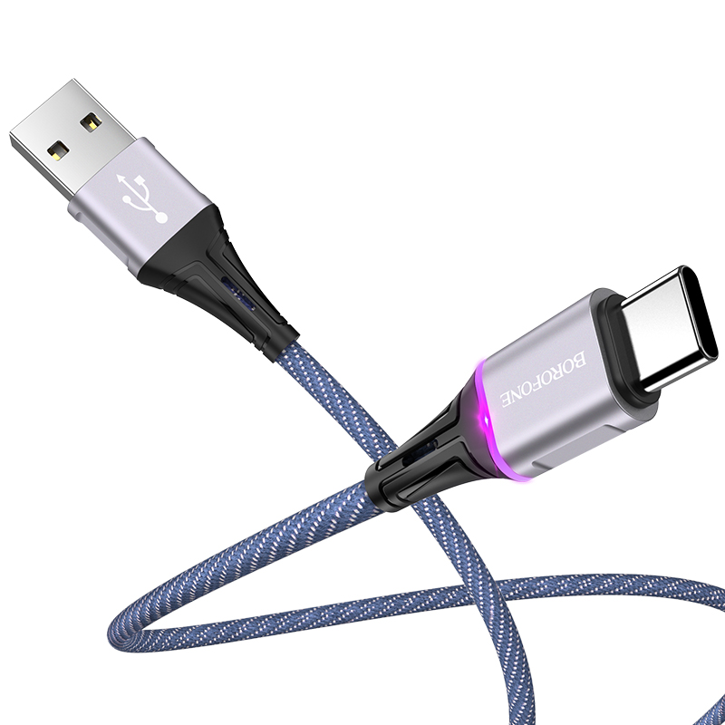 фото Кабель borofone bu25 glory usb type-c blue