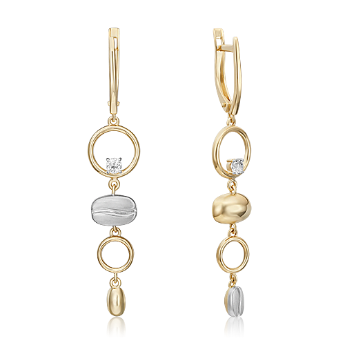 

Серьги подвески из красного золота с топазом PLATINA jewelry 02-4926-01-201-1121, 02-4926-01-201-1121