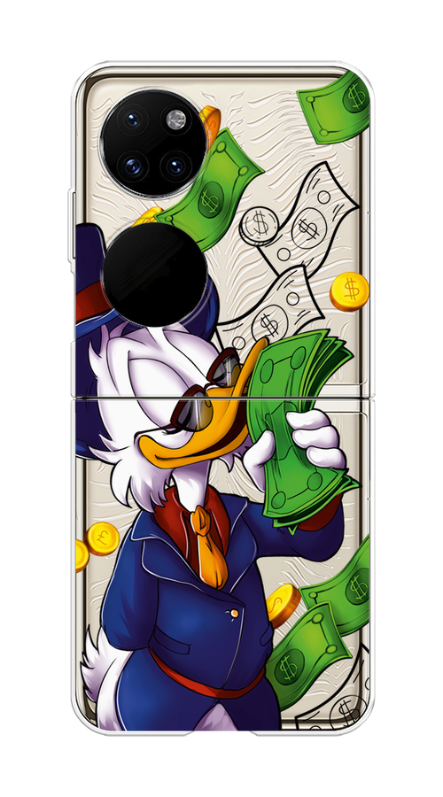 

Чехол на Huawei P50 Pocket "Scrooge McDuck with Money", Синий;зеленый;белый, 6107450-6