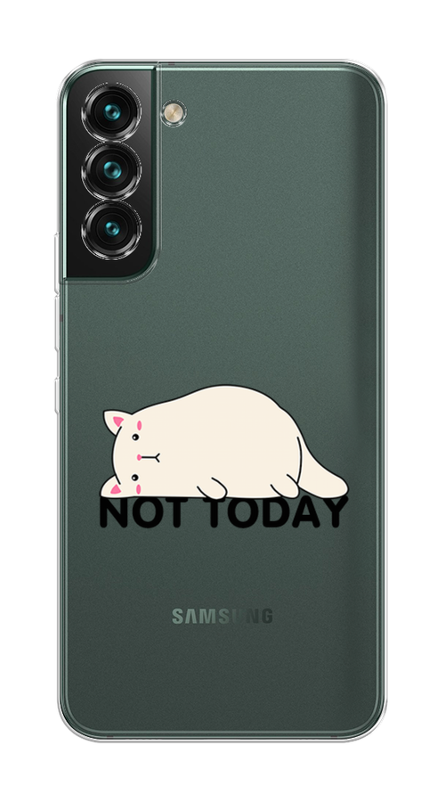 

Чехол на Samsung Galaxy S22 Plus "Cat not today", Белый;розовый;черный, 2103950-1