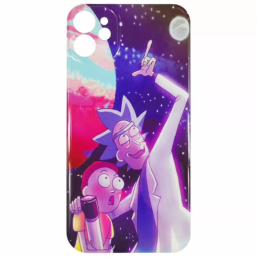 

Силиконовый чехол Gardener R&M для iPhone 11 (Стиль 3), Разноцветный