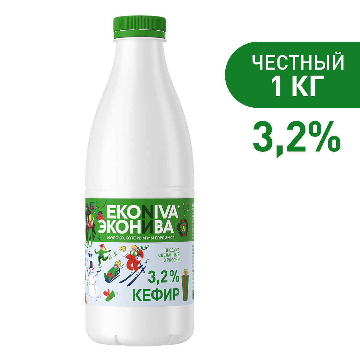 Кефир ЭкоНива 3,2% 1000 г