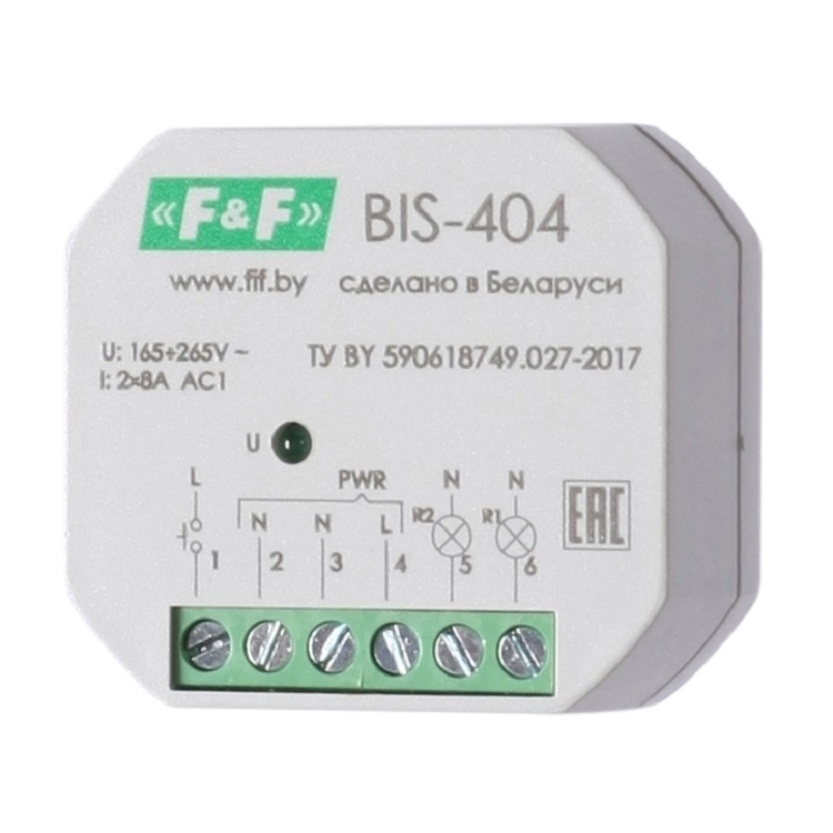 Импульсное реле Евроавтоматика F&F BIS-404 бистабильное импульсное реле освещения tdm