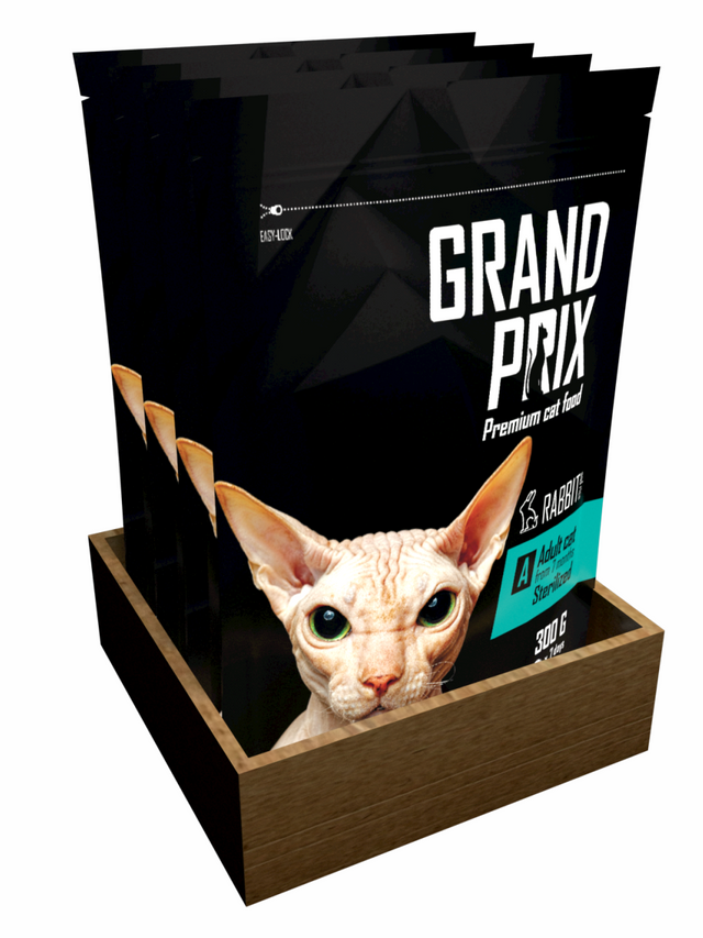 фото Сухой корм для кошек grand prix adult sterilized, кролик, 4шт, 1.2кг