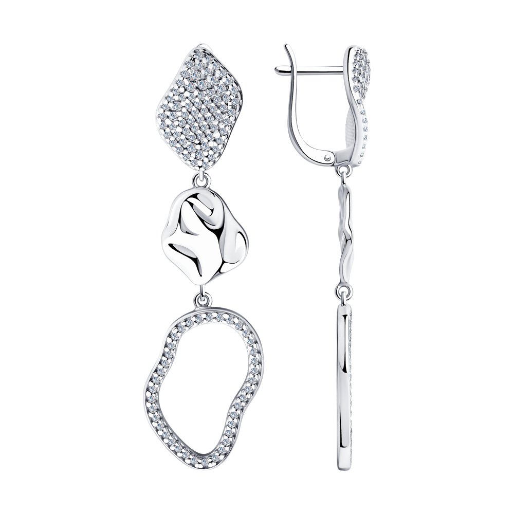 

Серьги женские из серебра SOKOLOV 94023803, фианит, 94023803