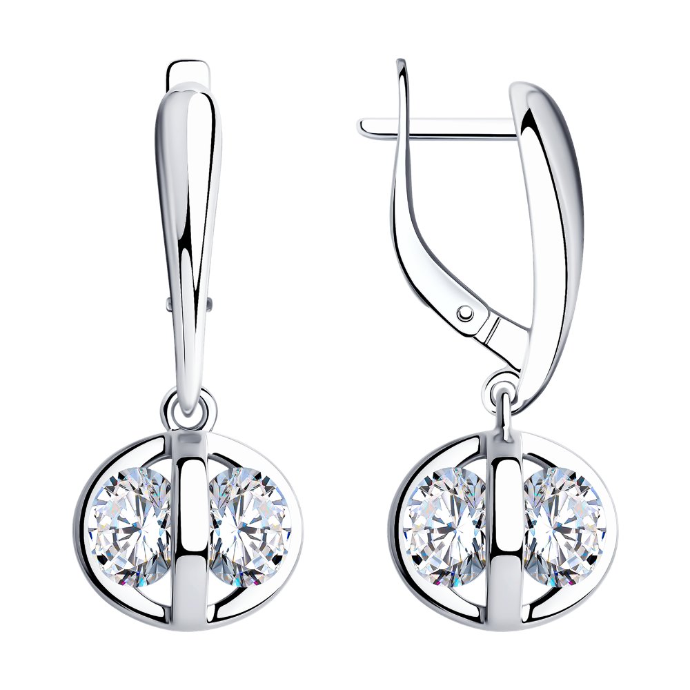 

Серьги женские из серебра SOKOLOV 94023821, фианит, 94023821