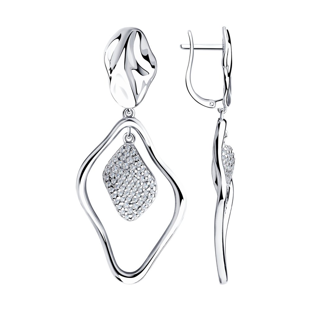 

Серьги женские из серебра SOKOLOV 94023838, фианит, 94023838
