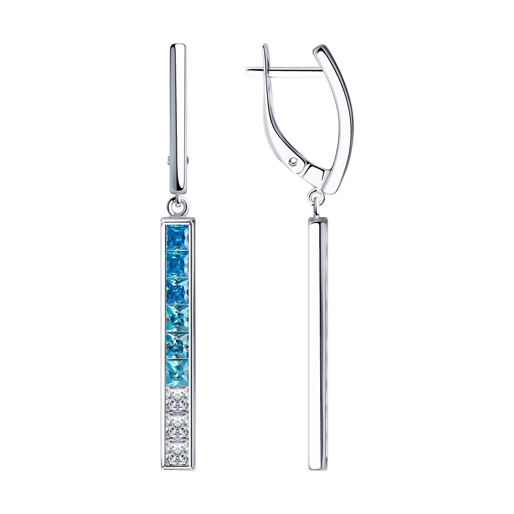 

Серьги женские из серебра SOKOLOV 94023933, фианит, 94023933