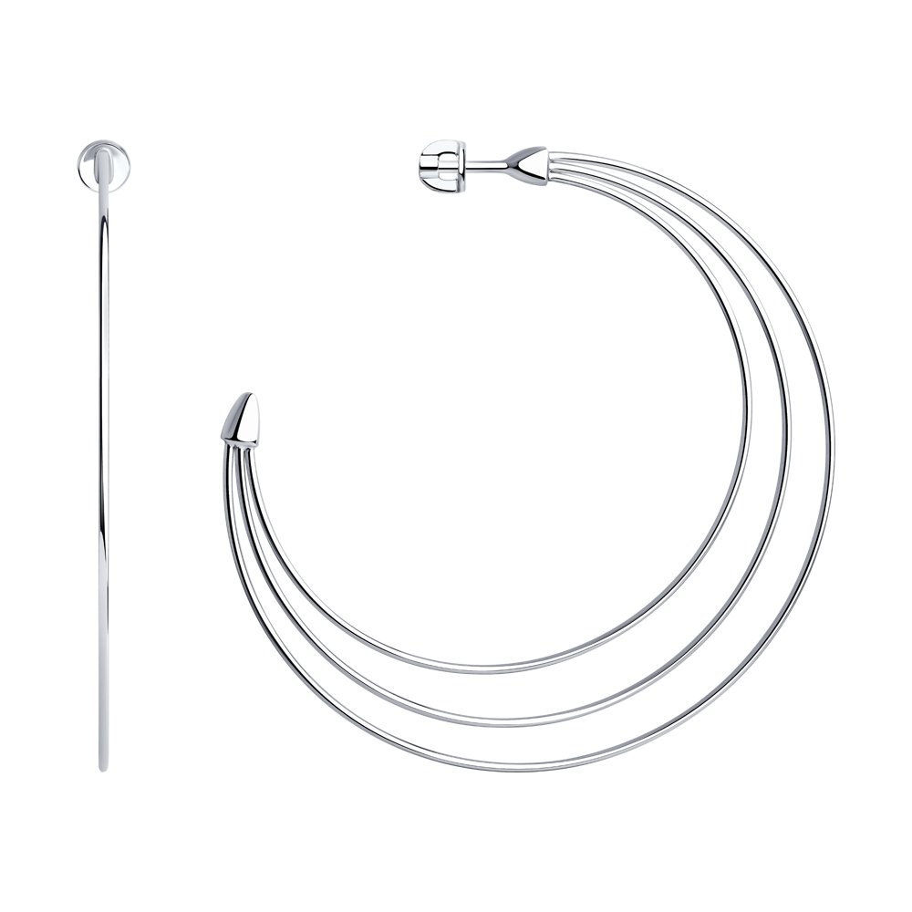 

Серьги конго из серебра SOKOLOV 94024001, 94024001