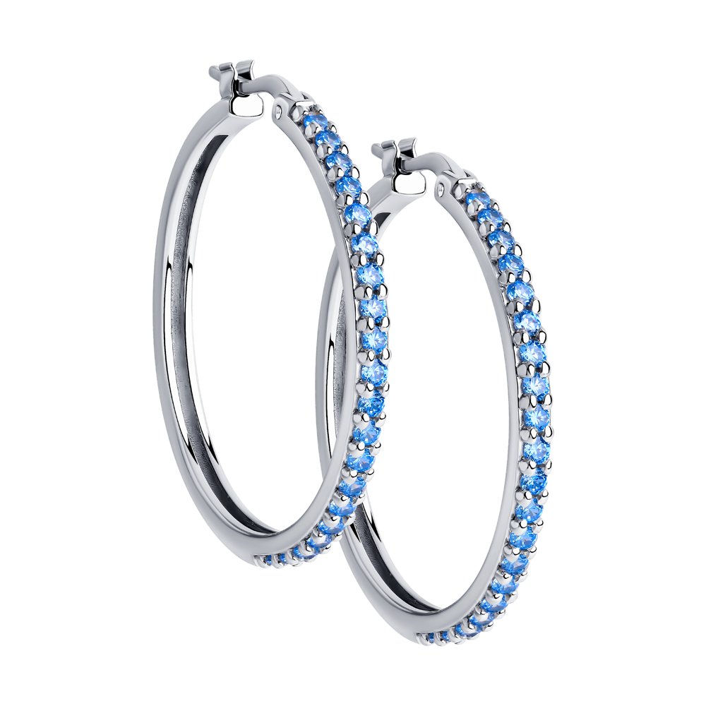 

Серьги женские из серебра SOKOLOV 94024072, фианит, 94024072
