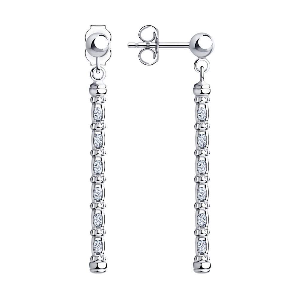 

Серьги женские из серебра SOKOLOV 94024512, фианит, 94024512