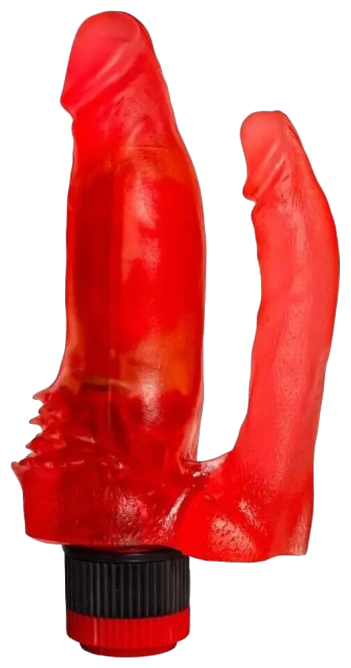 Анально-вагинальный вибратор №11 15,5 см Сумерки богов красный