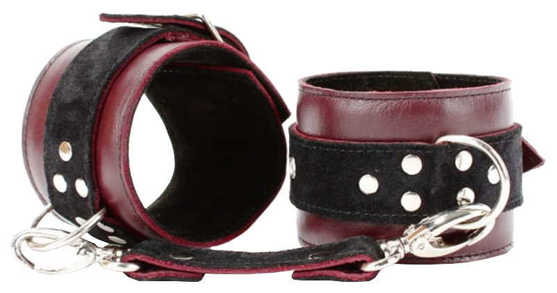 Наручники бордовые Ladys Arsenal на карабинах БДСМ Арсенал