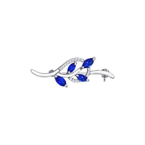 

Брошь из серебра SOKOLOV 94040069, фианит, 94040069