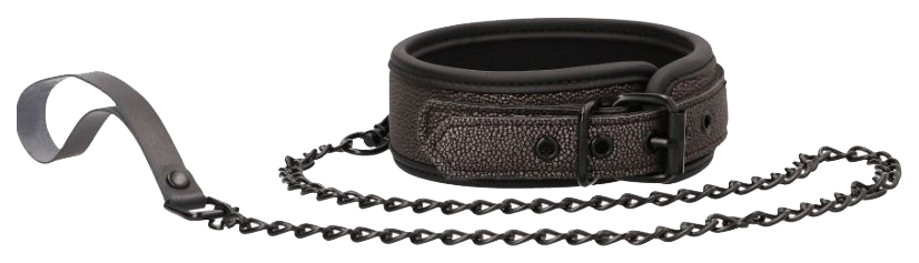 фото Широкий ошейник с поводком elegant collar with leash shots media bv серый