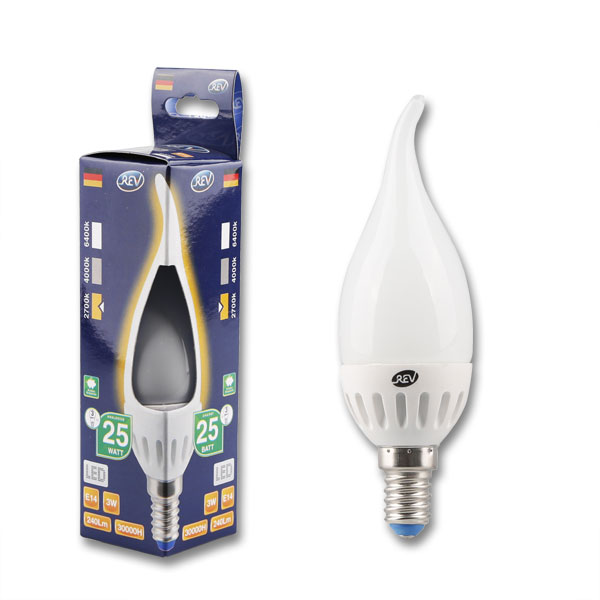 

Лампочка светодиодная LED, свеча на ветру Е14 3W 2700K теплый свет