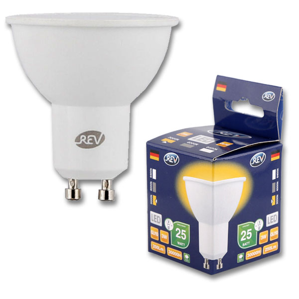 фото Лампочка светодиодная led, par16 gu10 3w 2700k теплый свет rev