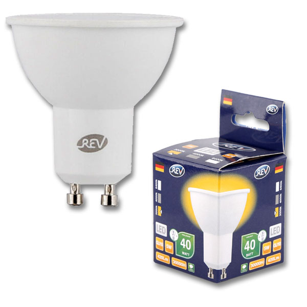 фото Лампочка светодиодная led, par16 gu10 5w 2700k теплый свет rev